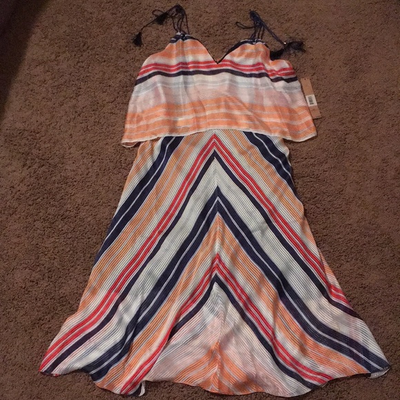 RACHEL Rachel Roy Striped Midi Popover - Picture 7 of 8